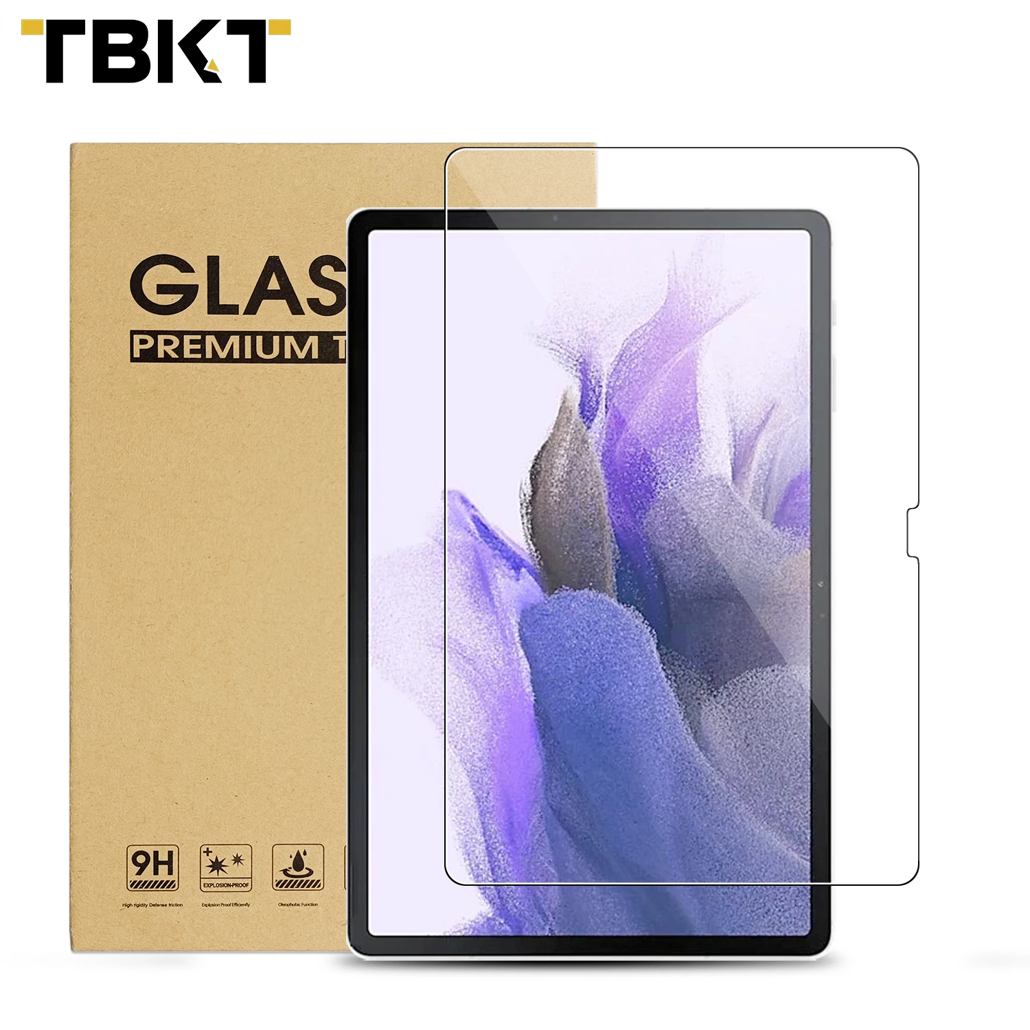 

2021 New HD Clear Tablet Anti-Scratch 2.5D 9H Hardness Tempered Glass Screen Protector for Samsung Galaxy Tab S7 FE T730 T736, Transparent