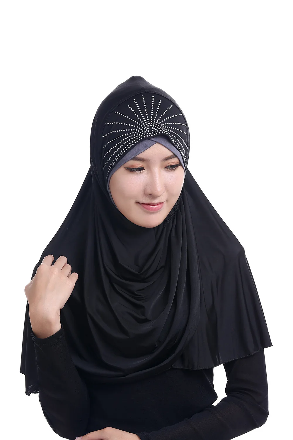 wholesale muslim ice silk fashion hijab scarf silk with diamonds