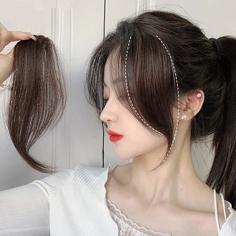 

Factory Wholesale Bang Hair Fringe Clip In 100% Human Hair Bangs Middle-part Bangs Hair Extensions