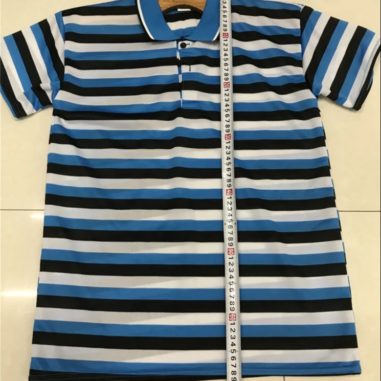 

1 USD MY091 Fast delivery lowest price mix color African men polo t shirt Striped short sleeve man casual t shirt, Mix color as picture