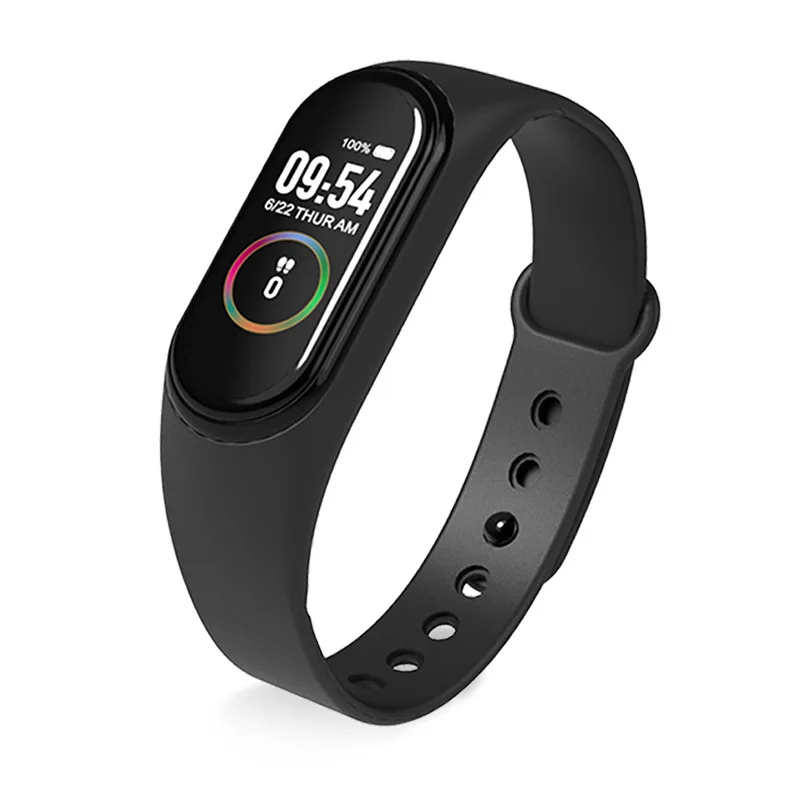 

Hot Selling M4 Mi Band 4 Smart Bracelet Custom logo Sport Fitness Tracker Smart fitness band watch, Black/blue/red