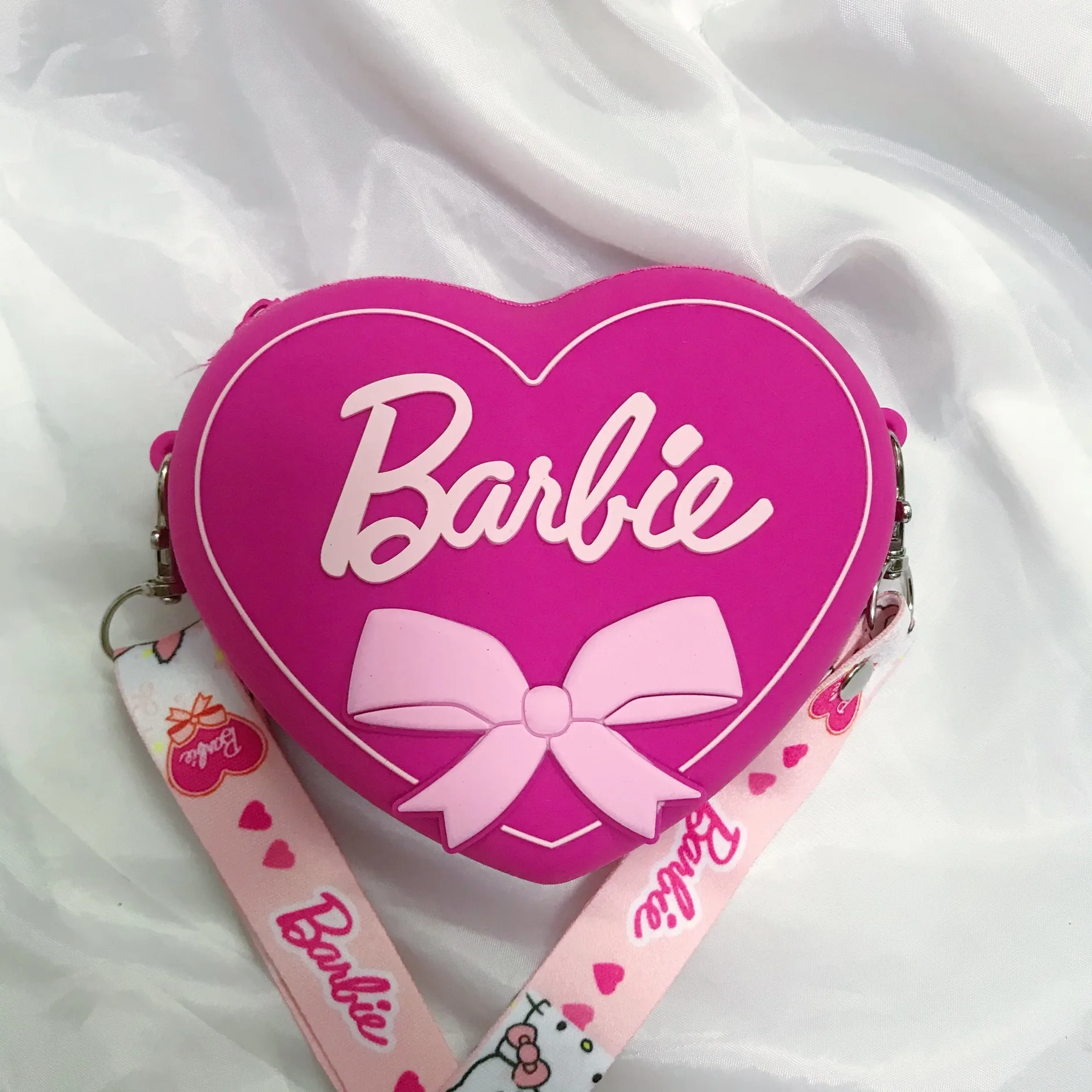 

Cartoon Anime Coin Purse Soft Silica Gel Girls Mini Bag Portable Kawaii Small Wallet Children Gift heart coin purse