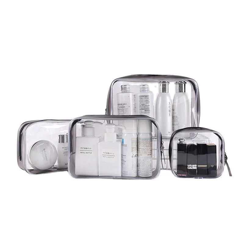 

Yaeshii Wholesales Hotsales Transparent PVC Cosmetic Bag Clear Makeup Pouches Travel Toiletries Organizer Bags Set