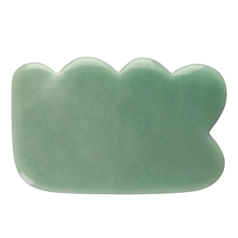 

BEST SELLER Natural Jade Crystal Face Gua Sha Gemstone Facial Boards green Aventurine JADE GUA SHA MASSAGE TOOL Gua Sha Body, Green color