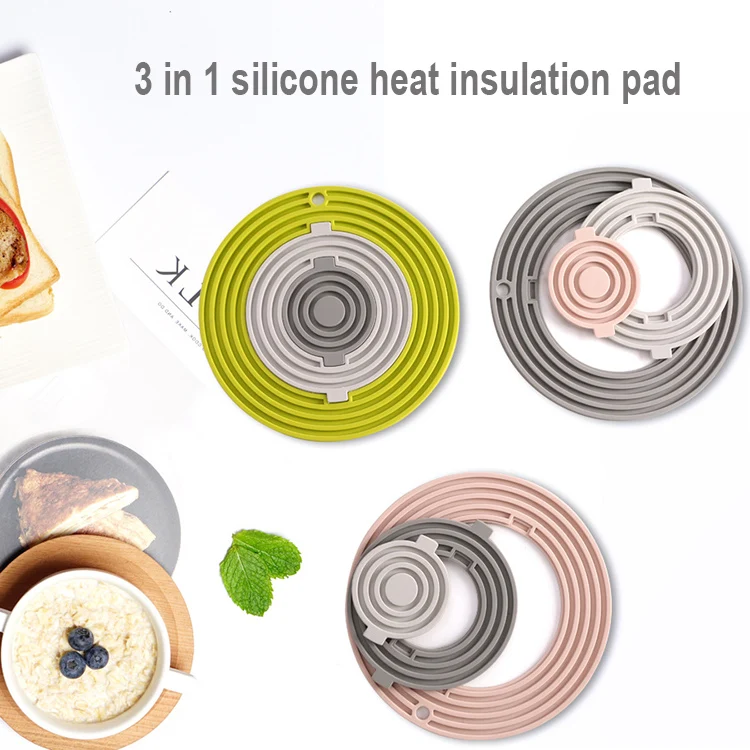 2020 New Product Non Slip Flexible Durable Dishwasher Safe Custom Bpa Free Silicon Kitchen Mat