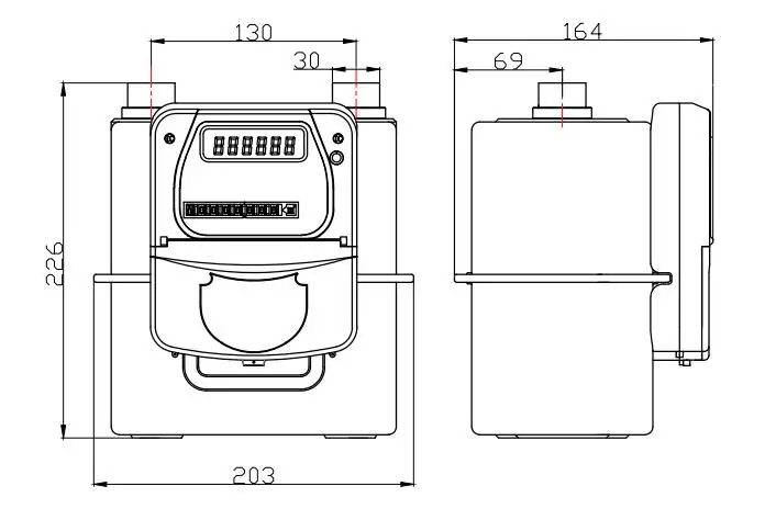STS prepaid keypad gas meter with LORA-RF and AMI system to read and control remotely - Famidy.com