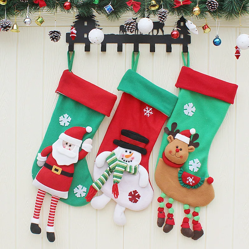Venta al por mayor botas navideñas de fieltro decoradas-Compre online
