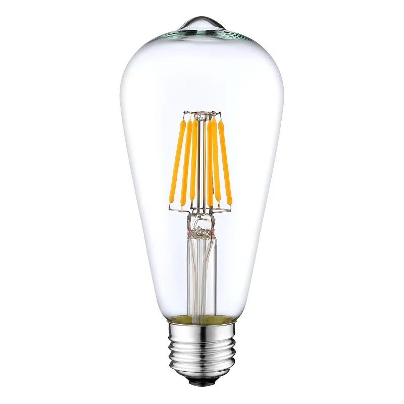 Worbest Warm White 2700K Edison Style Vintage LED Filament Light Bulb 100 Watt Equivalent Light Bulbs ST64(ST21)Led Retro bulb