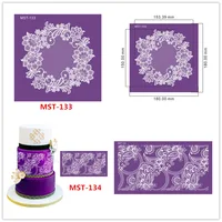 

Irregular Lace Design Cake Stencil Mesh Stencils For Wedding Cake Stencils Fondant Mould Cake