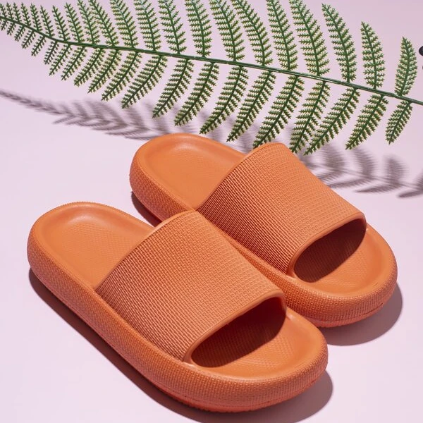 

Wholesale Summer Hot Selling Fashionable Solid Color Open Toe Home Soft chunky Sole Bedroom Bathroom Women's Slippers