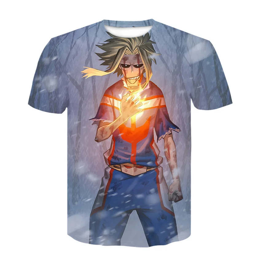 

dropshipping moq 1pcs 3d printing My hero academy game anime cartoon unisex tshirt, Customized colors