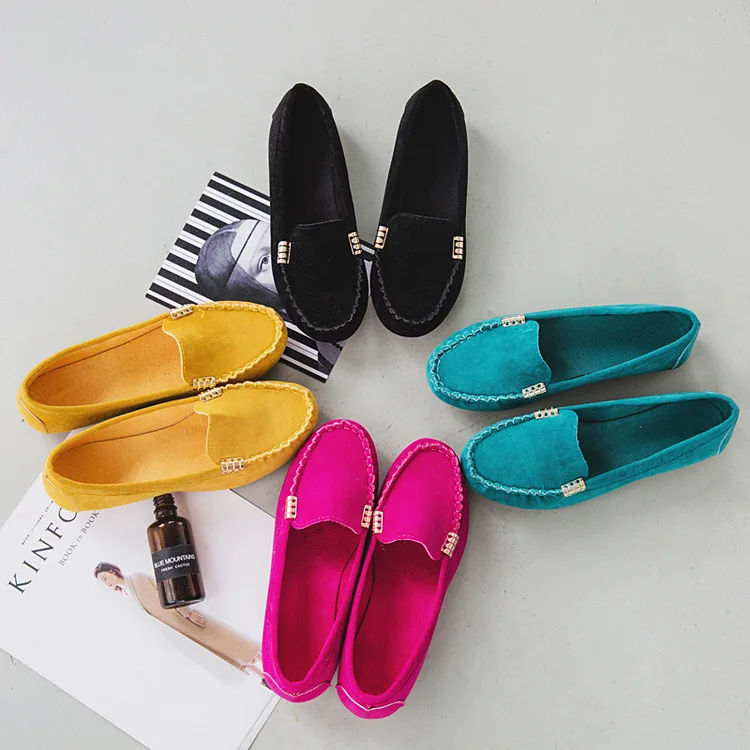 

Dexin Custom Wholesale High Quality Ladies Girl Women's Flats Casual Foldable Flat