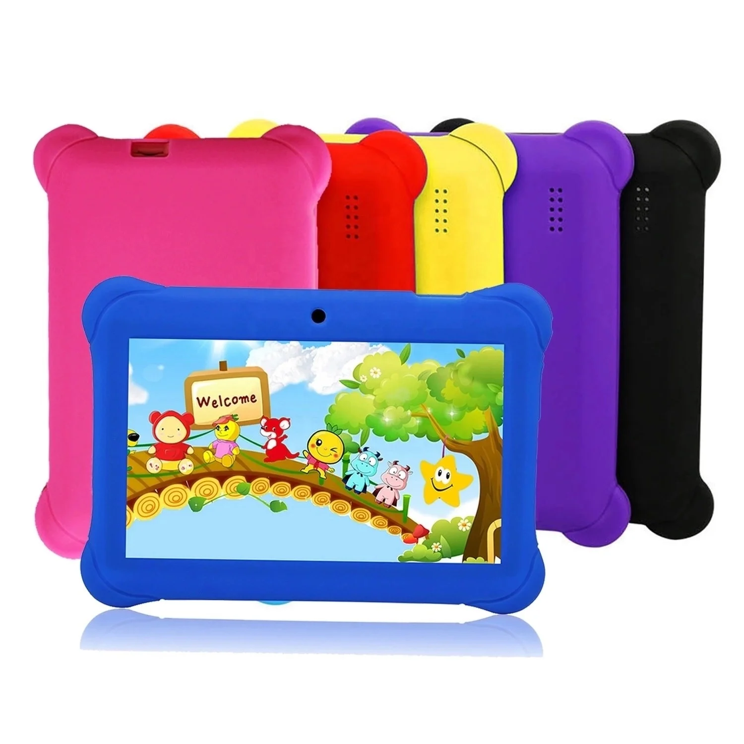 

Bulk Wholesale Kids Android Tablet 7 inch 1GB RAM 16GB ROM Android 6 Allwinner A33 Quad Core PC WIFI Q88 Education Tablet