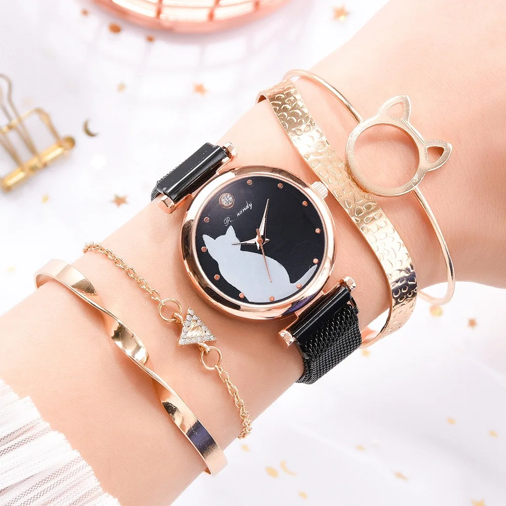 

Yish brand Niche 2020 new women's and women's cat bracelet set fashion watch
