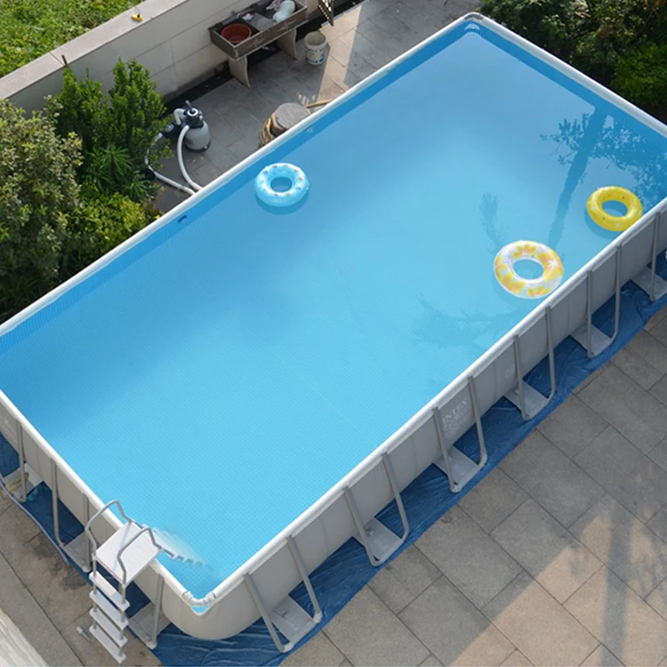 

Folding Stable Water Game Swim Pool Metal Frame Pool Outdoor Family Swimming Pool, As picture or customized