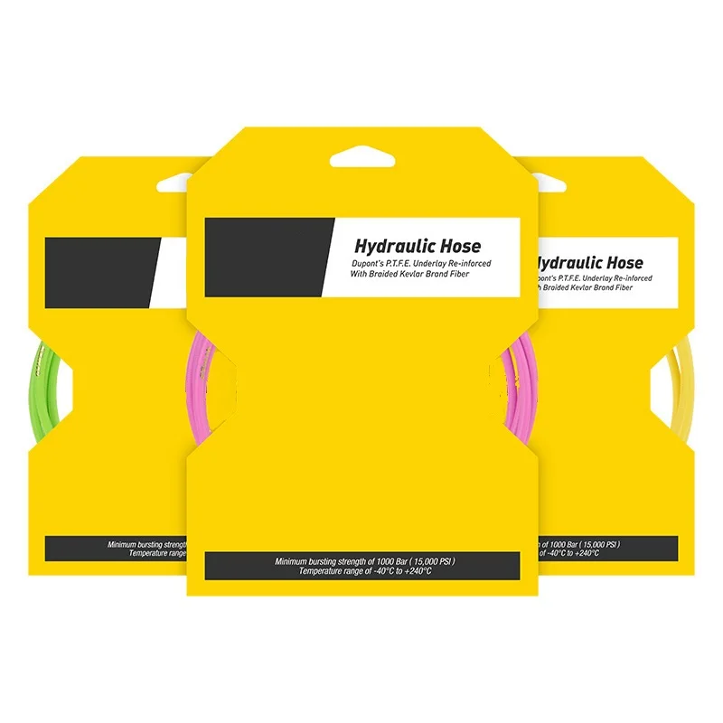 

EZMTB Mountain bike 5-layer braided brake hose High-end high-quality tubing, Black,red,yellow,pink,orange,green