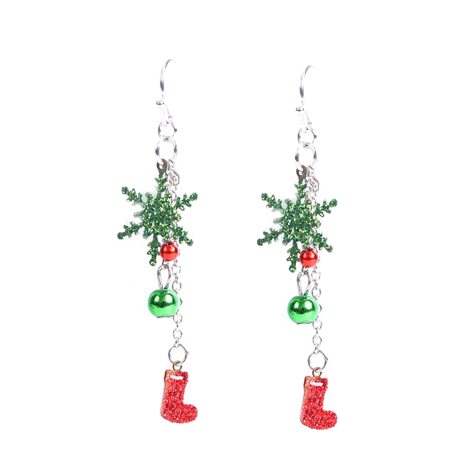 

Lovely New Design Christmas sock Snowflake Earrings Pendant Earrings For Christmas Decorations, Picture