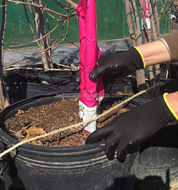 All Purpose Gardening Textured Grip Dipped Palm Finger Nitrile Coated Work Gloves 