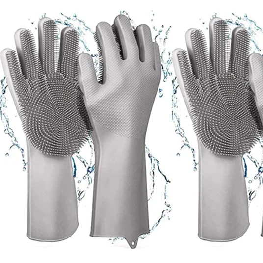 

Silicone gloves heat protection gloves kitchen gloves for cleaning, Blue green purple pink