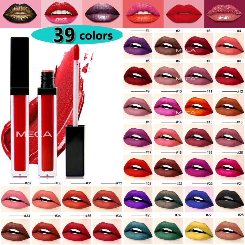 

39 colors Matte lipcream matte lipstick liquid lipstick private label waterproof