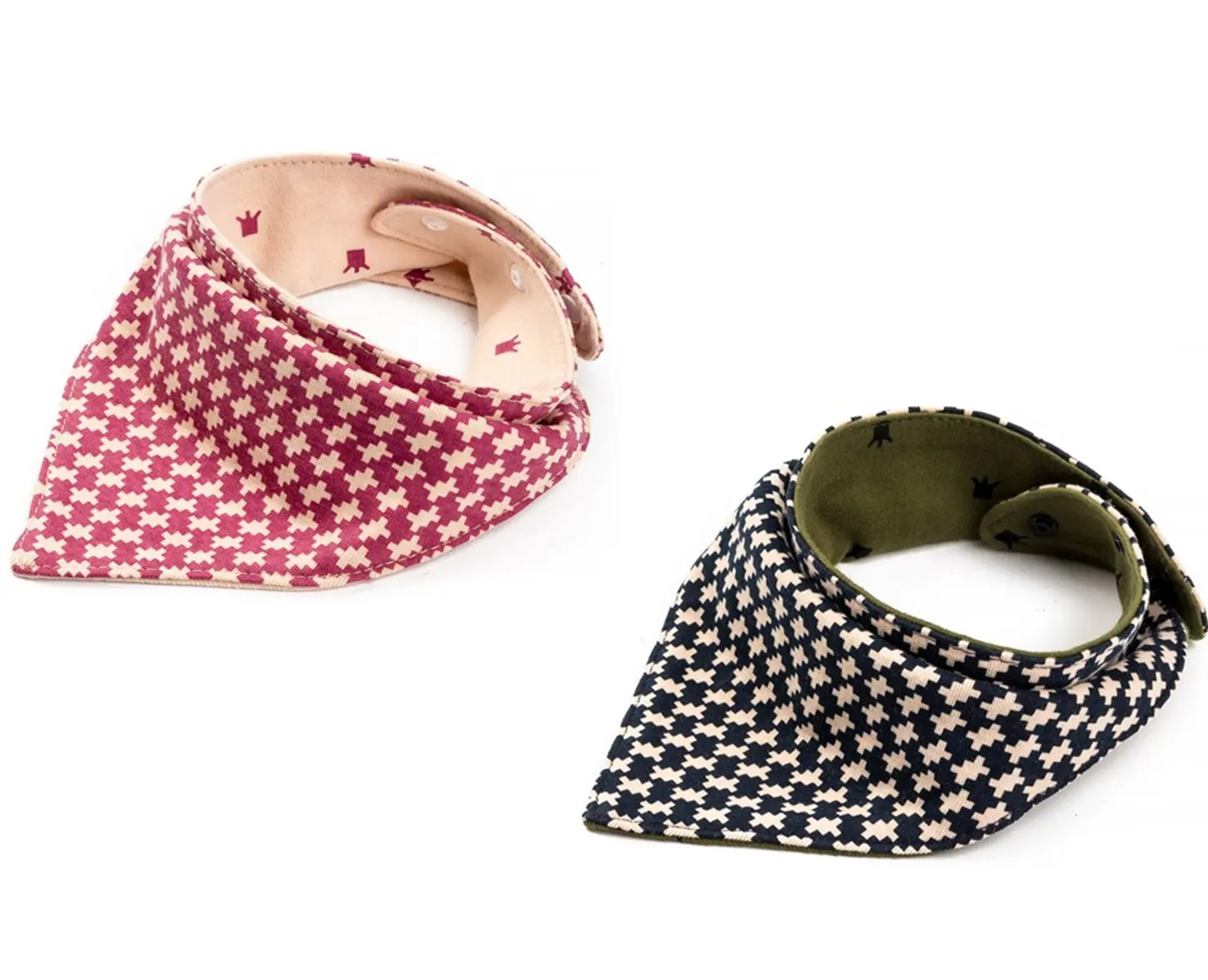 Wholesale Custom Printed Pet Dog Bandanas Soft Cotton Triangular Dog