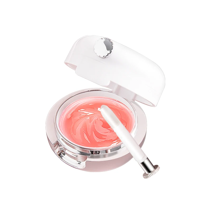 

Custom strawberry organic collagen lip mask natural moisturizing mini jelly cute pink private label lip balm