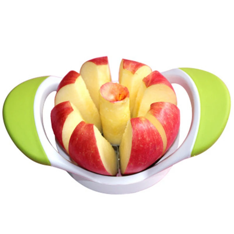 

Apple Cutter Slicer Divider Creative Fruits Corer Stainless Steel Practical Tools, Green,blue,red