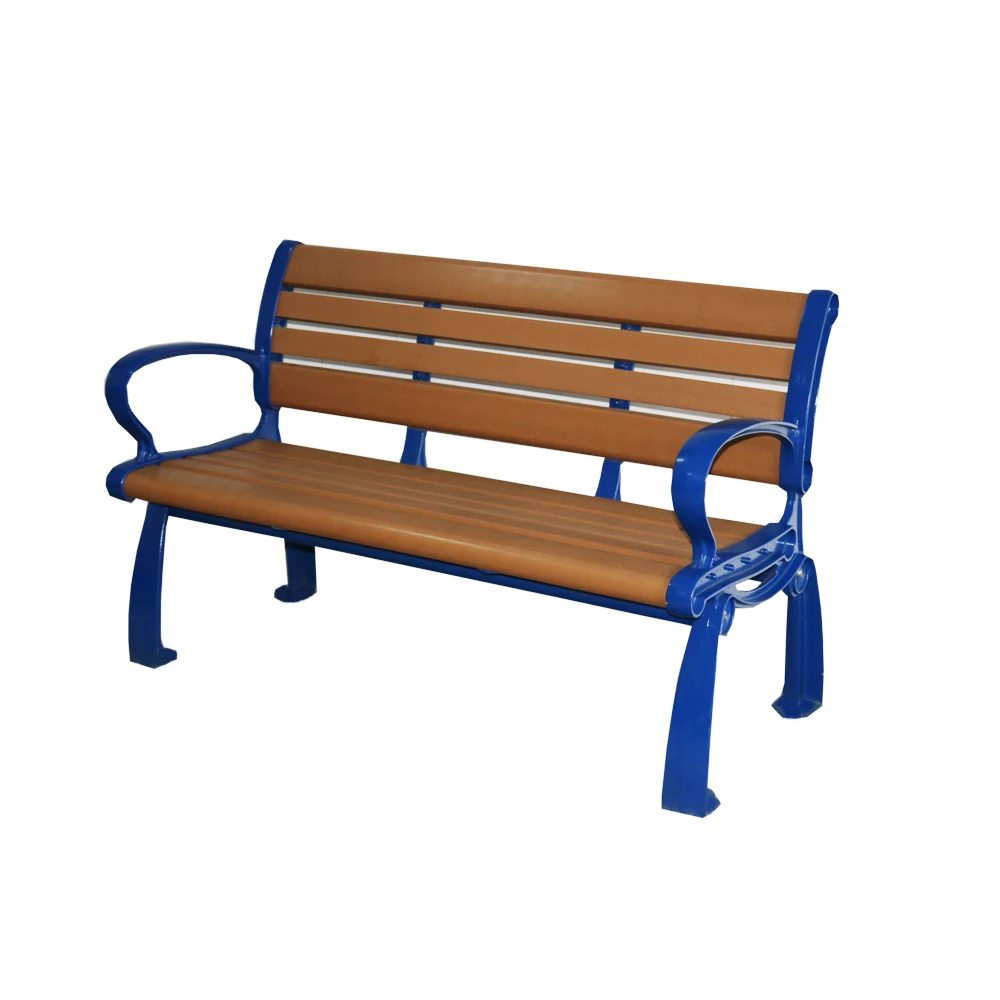 
park modern decorative outdoor street furniture long wood wpc benches with back 
