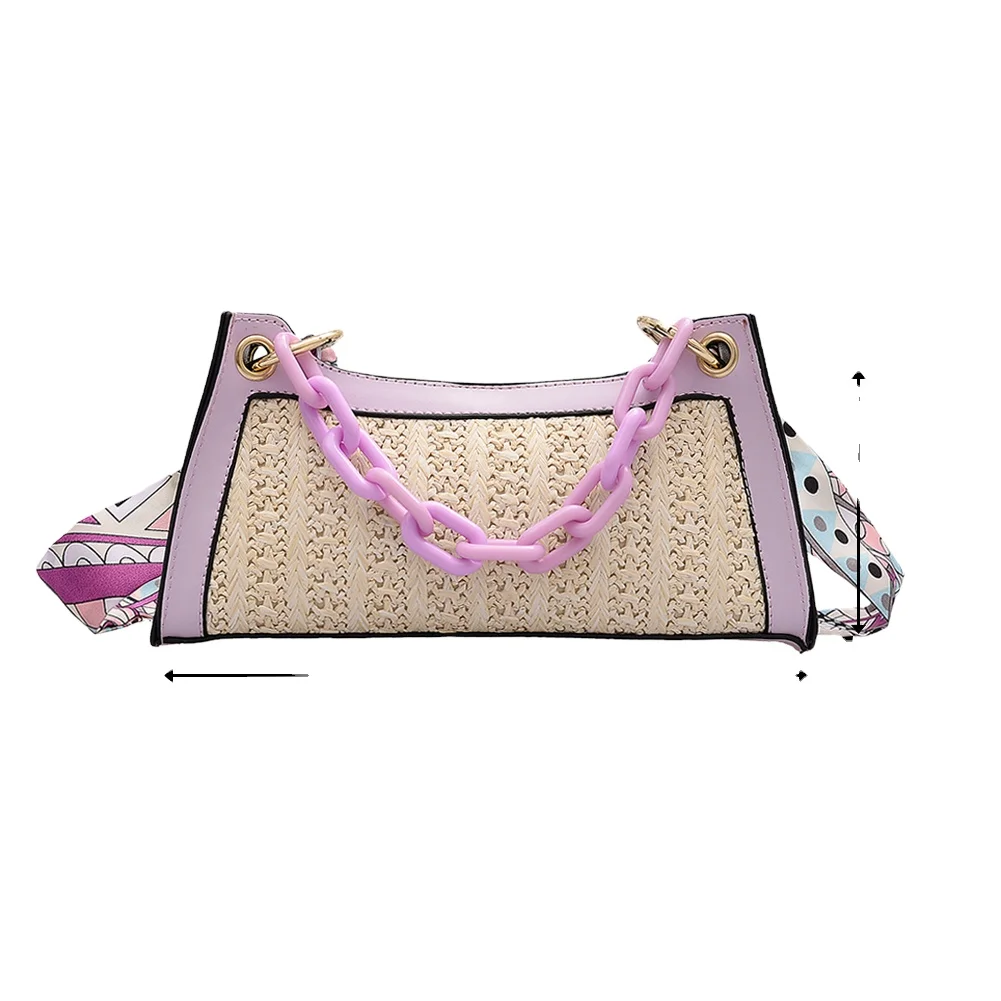 

Ellyson Hot Sale Summer Beach Women's Small Capacity Underarm Straw Bag