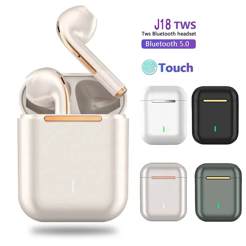 

amazon top seller 2020 new arrival electronics J18 TWS wireless headphones tws earphones earbuds for iphone samsung
