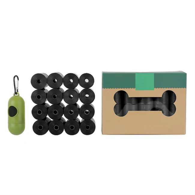 

Strawberry Flavor Leak Proof Biodegradable Pet Waste Bags Eco Friendly Dog Poop Bag Dispenser, Army green