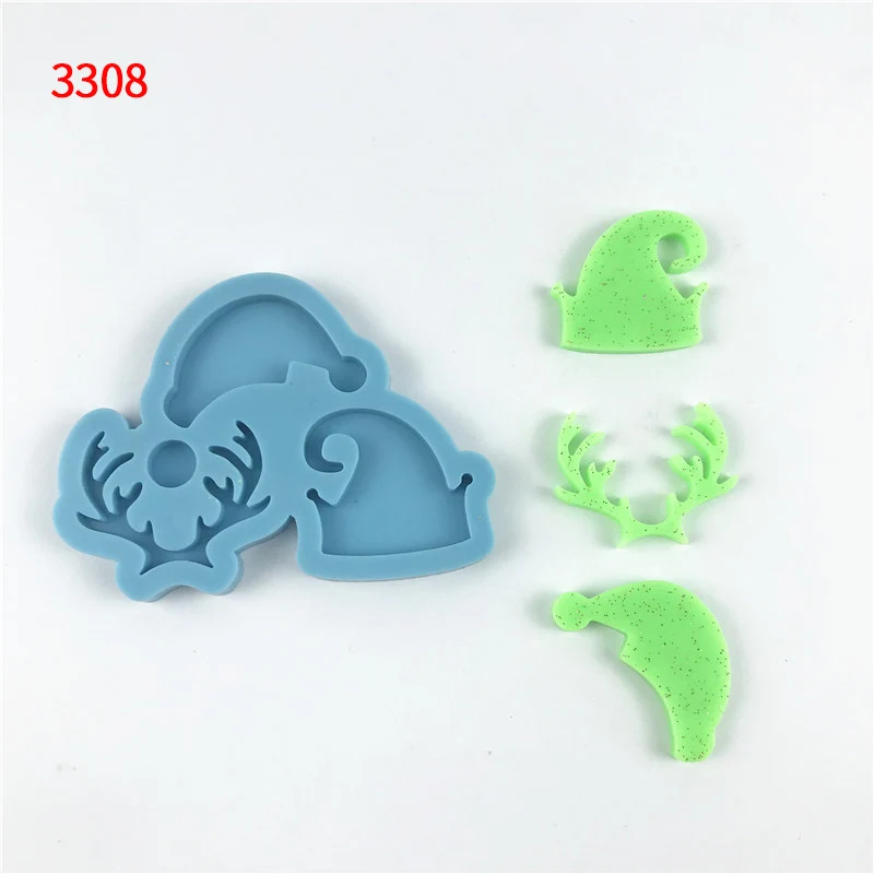 

3308 Straw Topper Mold Add Ons christmas santa Hats palette mold