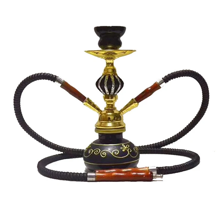 

New Arab Hookah Shisha Cup Sheesha Chicha Smoking Accessories Nargile For Shisha Hookah Glass Set Double Smoke Pipe Shisha, Green\black\red\blue\yellow\mix color