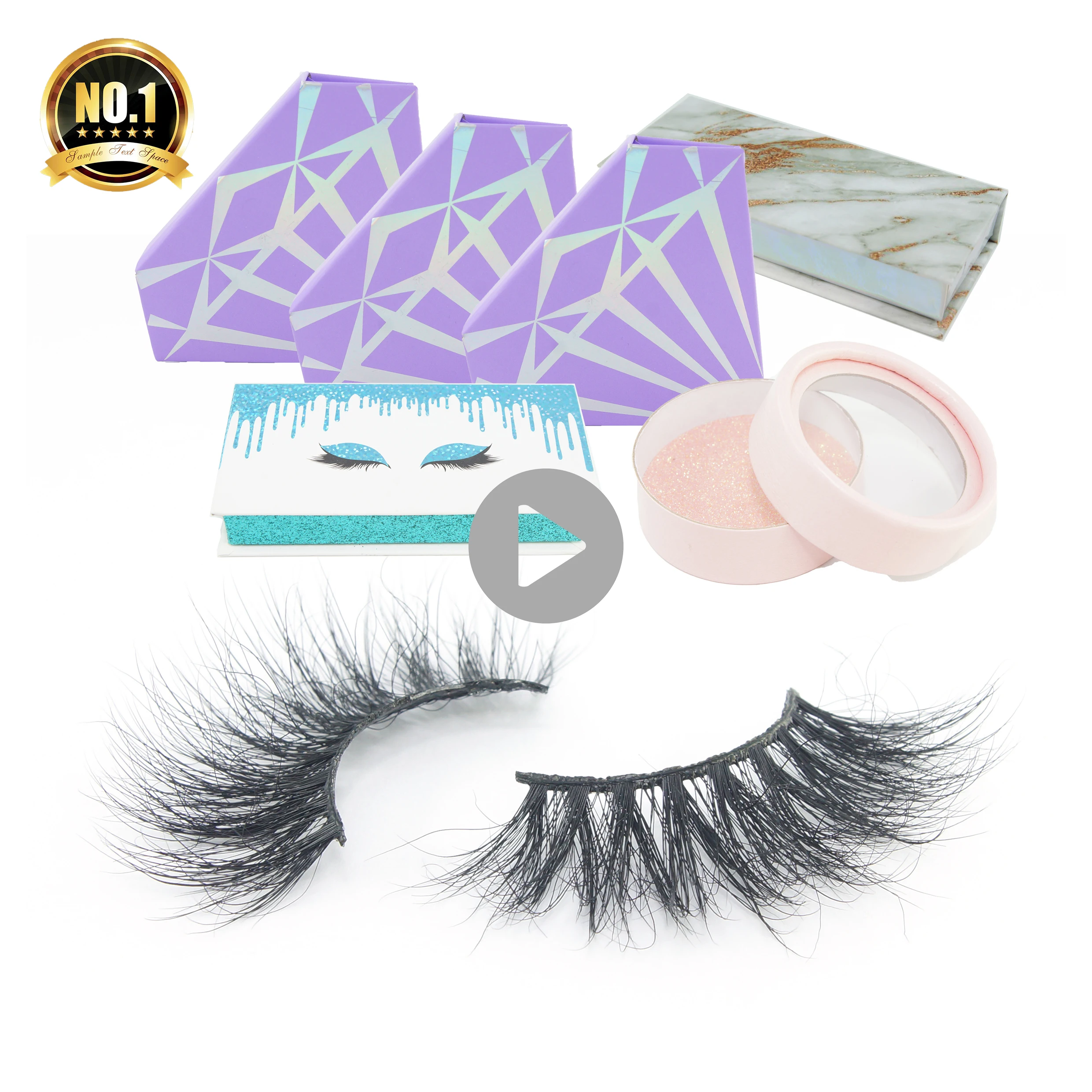 

2021 Top Quality 25mm private label premium mink eyelashes 25mm eyelashes dramtic long eye lashes 3D mink lashes customs package, Black