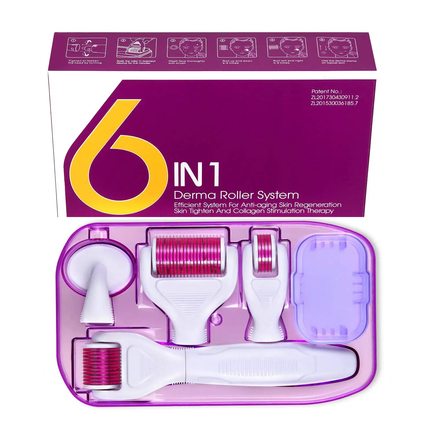 

Derma Roller 6 in 1 Kit Microneedling Skin Roller For Face Body Micro Needles