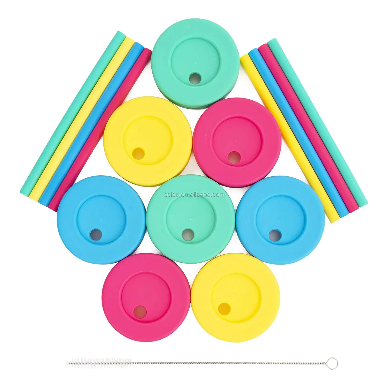 Bpa Free Wholesale 8 Oz Mason Jar With Silicone Sleeve Silicone Lids