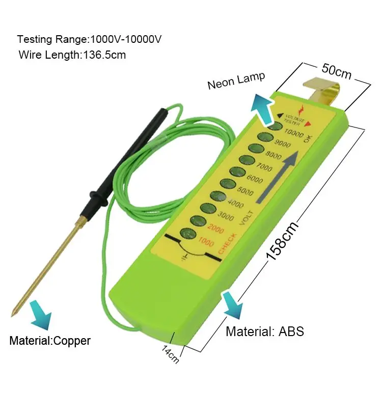 

Electric Fence Voltage Tester, Green