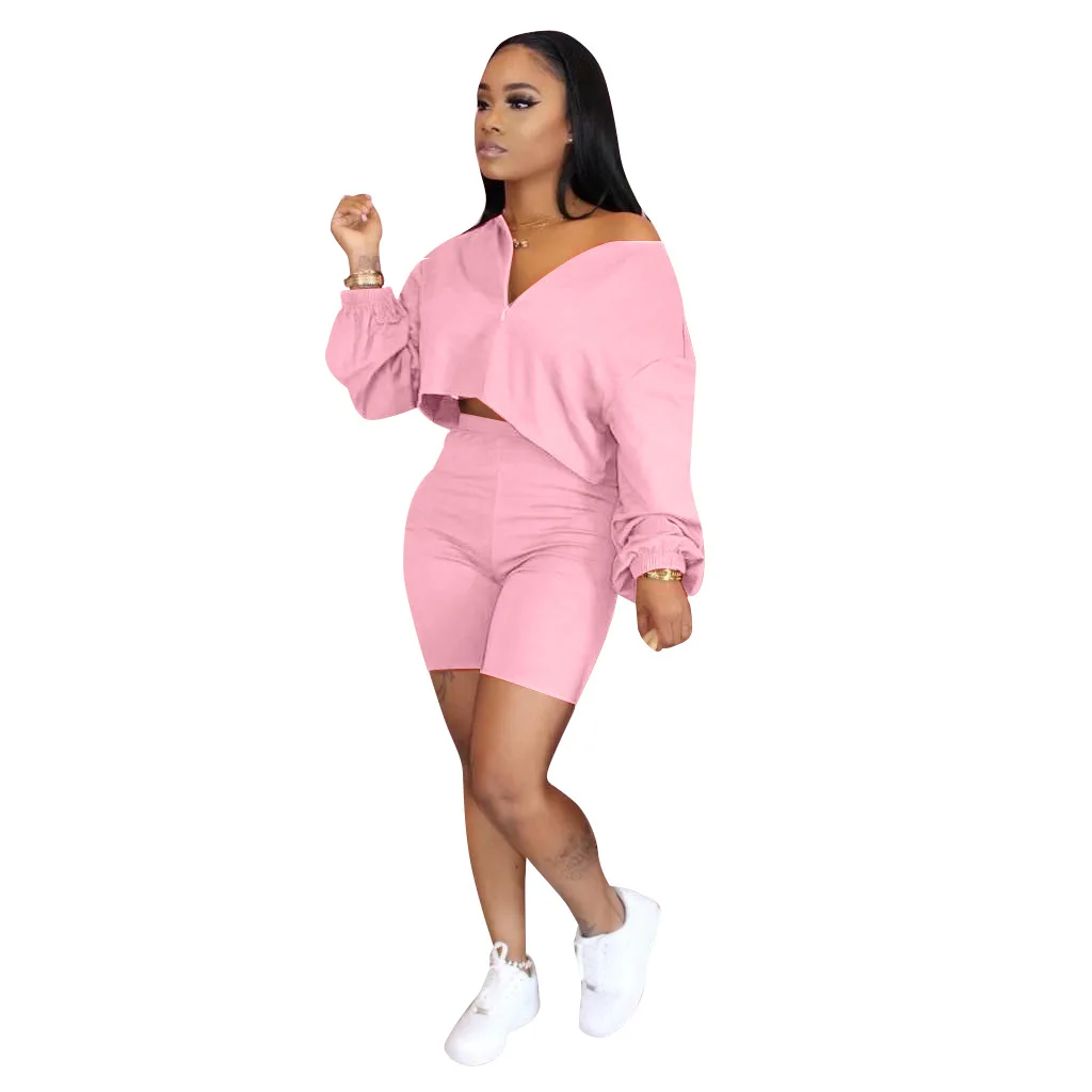

2020 New arrivals women Long sleeve top and pants winter casual two piece set