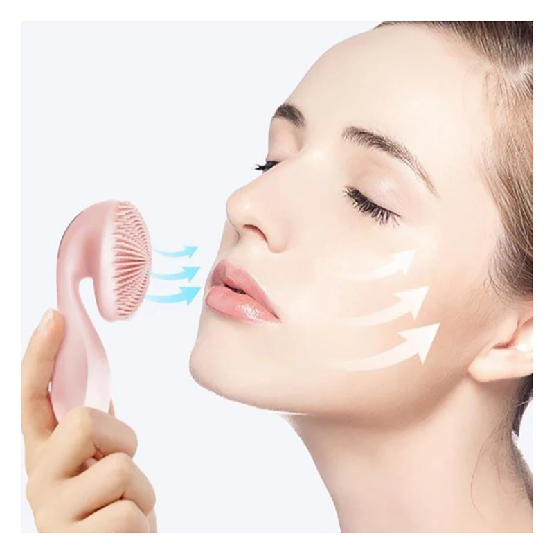 

Shenzhen Iksbeauty Portable Waterproof Facial Cleansing Spin Sonic Brush Silicone Electrical Face Cleanser Massager Brush, Pink/white/customization