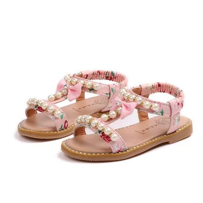 

Nian OEM Sandalen pl summer little girls dress princess comfortable beautiful high heel baby shoes girl shoes, Black white pink