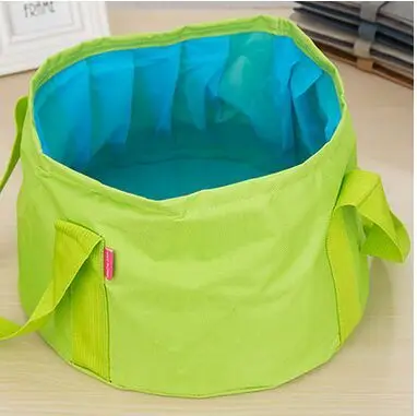 

Portable Outdoor Travel Foldable Folding Camping Washbasin Basin Bucket Bowl Sink Washing Bag Water Bucket, As photo