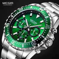 

Wholesale MEGIR 2064 Quartz Watches New Men Business Wristwatch Fashion Business Style Stainless Steel watch For Men