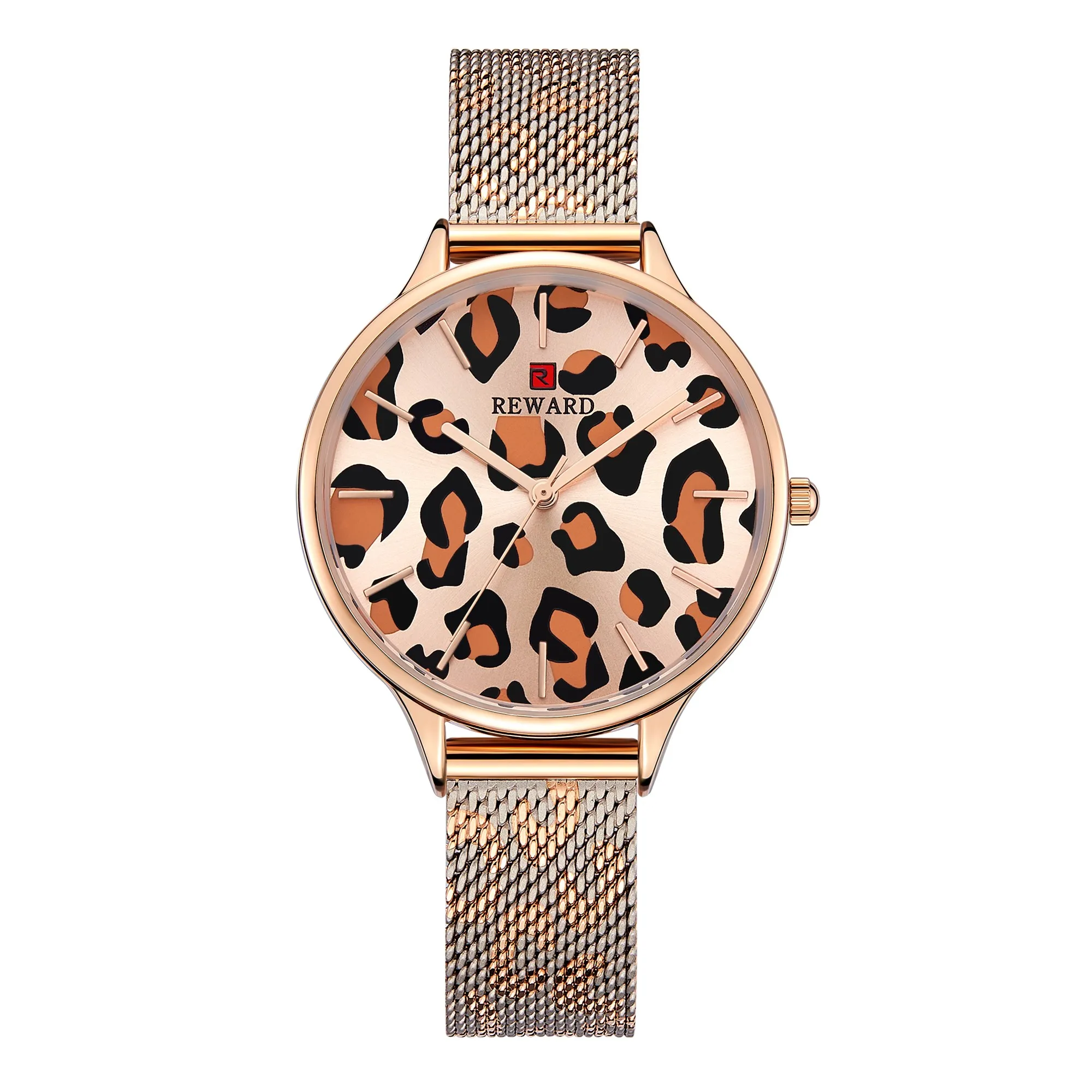

Female Watches Ultra-thin Waterproof Women Watch Mesh Strap Leopard Print Ladies Watch