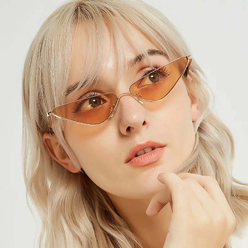 

Fashion cat eye ladies sunglasses Triangle marine lens womans sunglasses