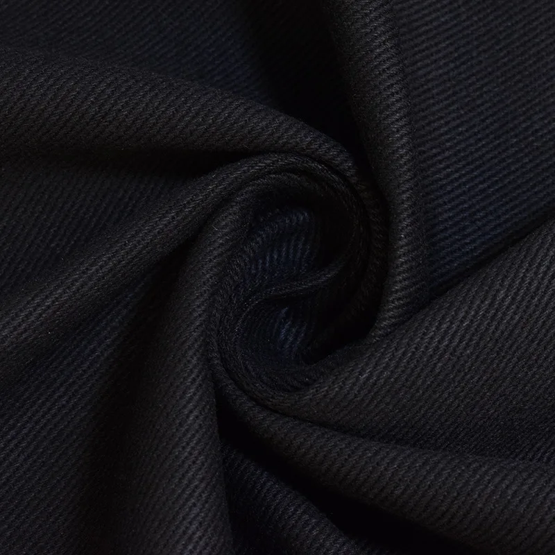 Factory Price Thick 7S X 7S 100% Cotton Yarn Dyed Twill Woven 11.6 oz Black Denim Fabric for Jeans Girls & Boys
