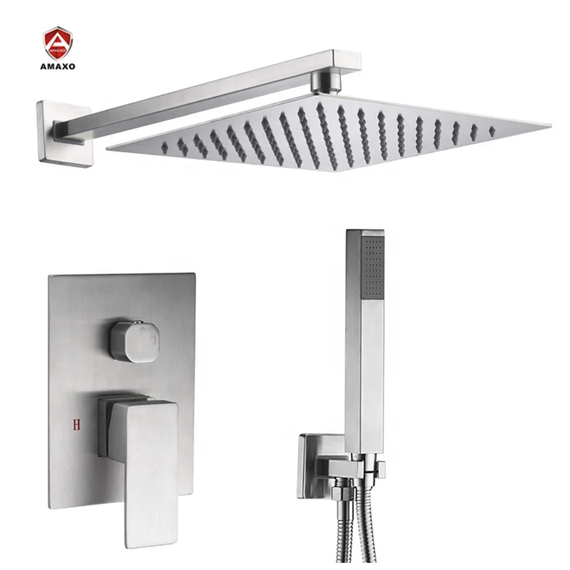 

304 Stainless steel rainfall mist led rain mist shower head set Bathroom shower 8inch 10inch 12inch 16inch 20inch 24inch