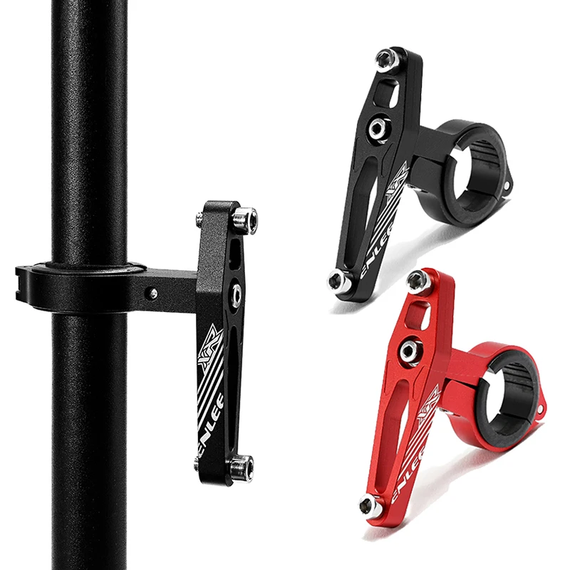 

ENLEE Aluminum Folding Mountain Road Bicycle Water Bottle Cage Adapter Other Bike Accessories, Black/red