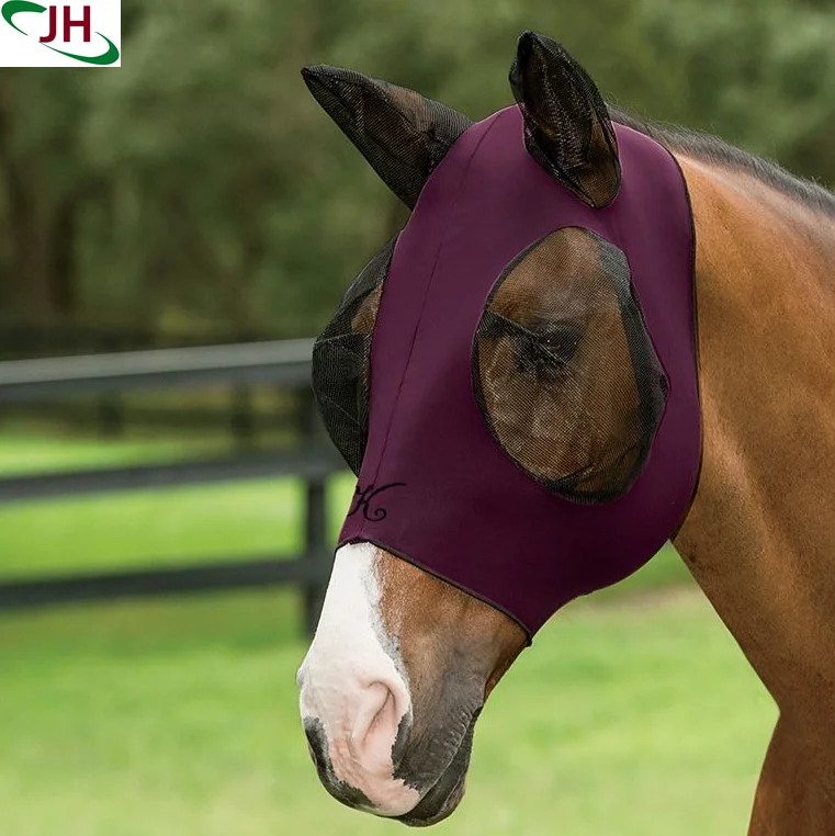 

Hot Sale Lycra Fly Veil For Horse Head Mask Horses, Customized