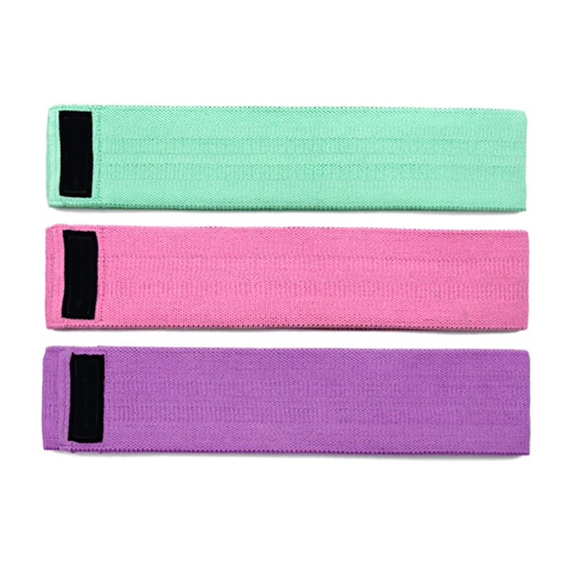 Cotton Fitness Hip Resistance  Bands Sets Custom Logo Workout Fabric Booty Loop Bands
