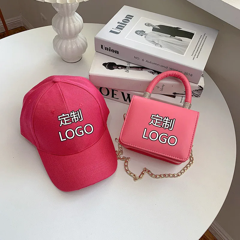 

Korean New Mini Bag Fashion Solid Color Handbag 2021 Matching Hat Diagonal Small Square Bag for Women, Custom color